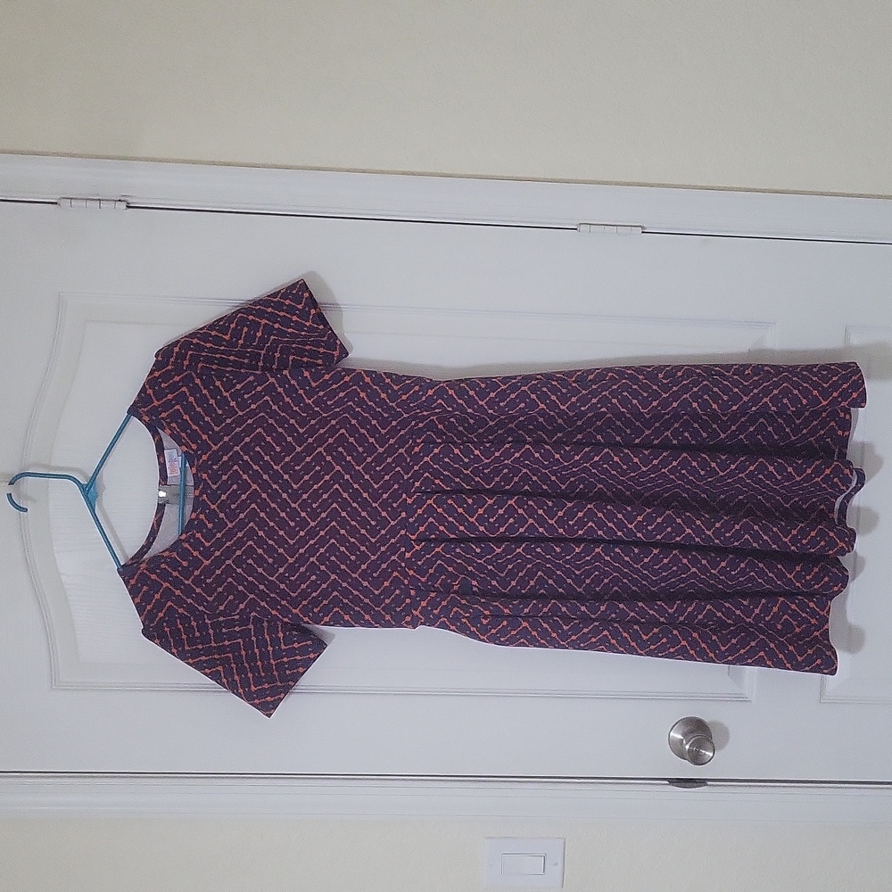 Blue/Orange Lularoe Amelia Large